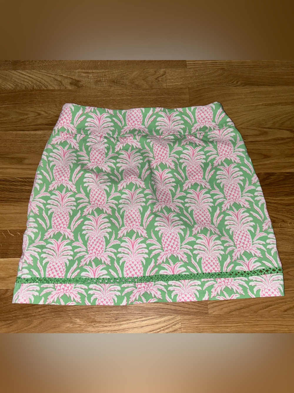 crown & ivy Pink Pineapple Print Skort on Green